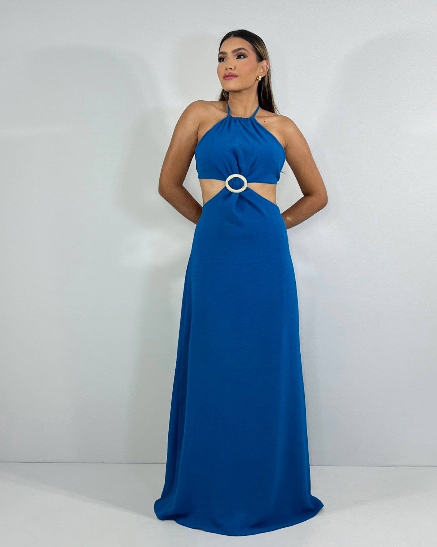 Vestido Melinda - Azul Petróleo - Imagem 3