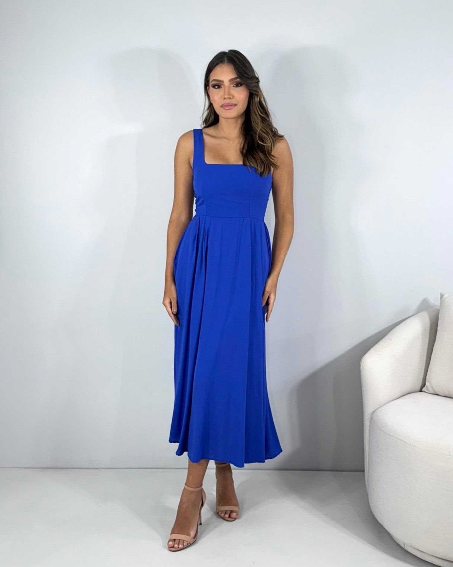 Vestido Samanta - Azul Royal - Imagem 6