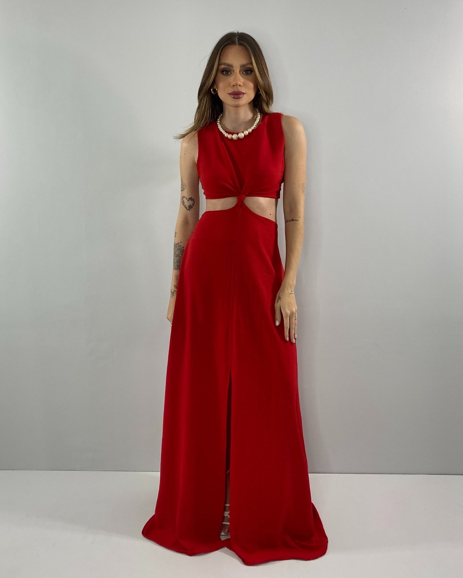 Vestido Emma - Vermelho - Imagem 3