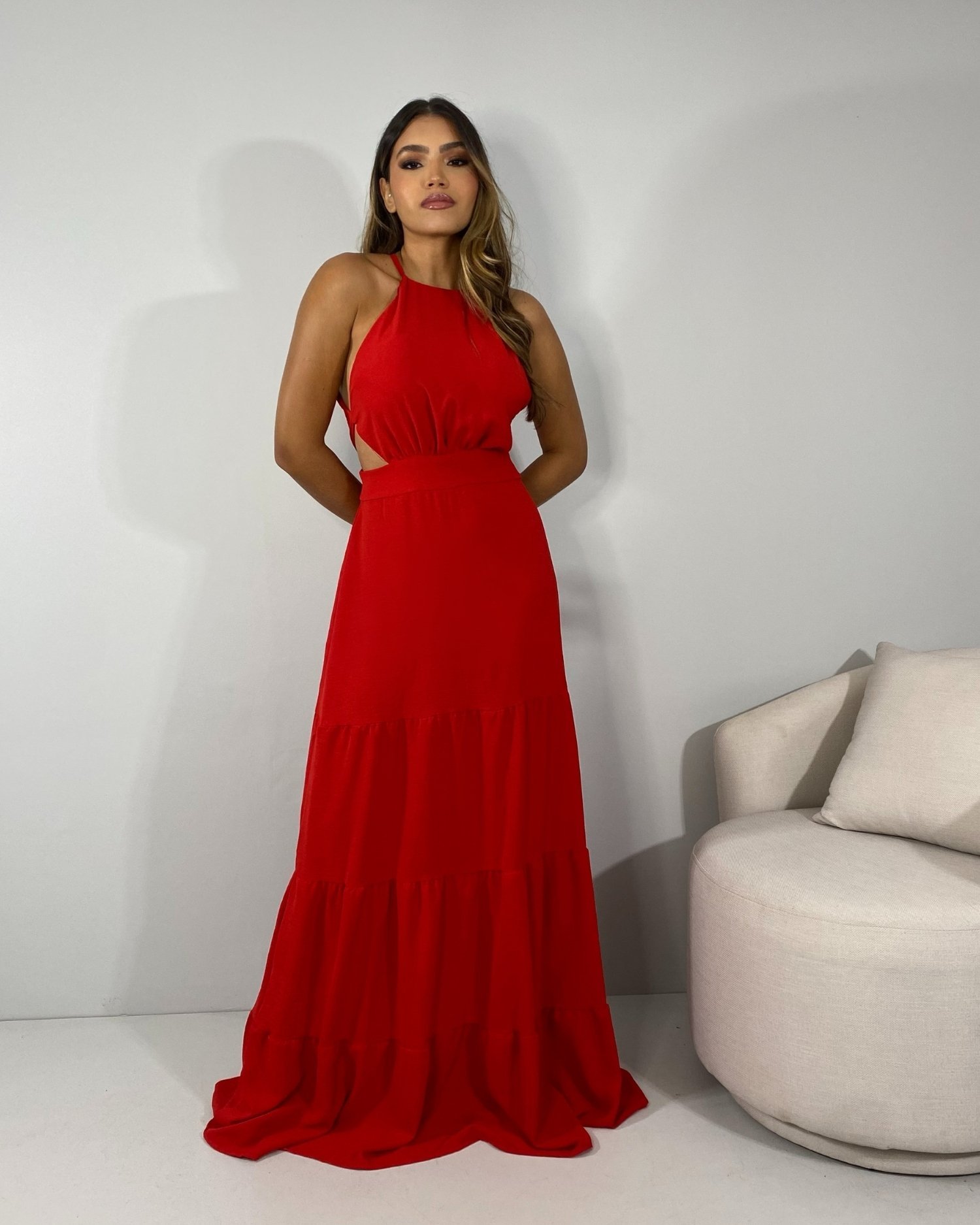 Vestido Estefane Longo - Vermelho - Imagem 2