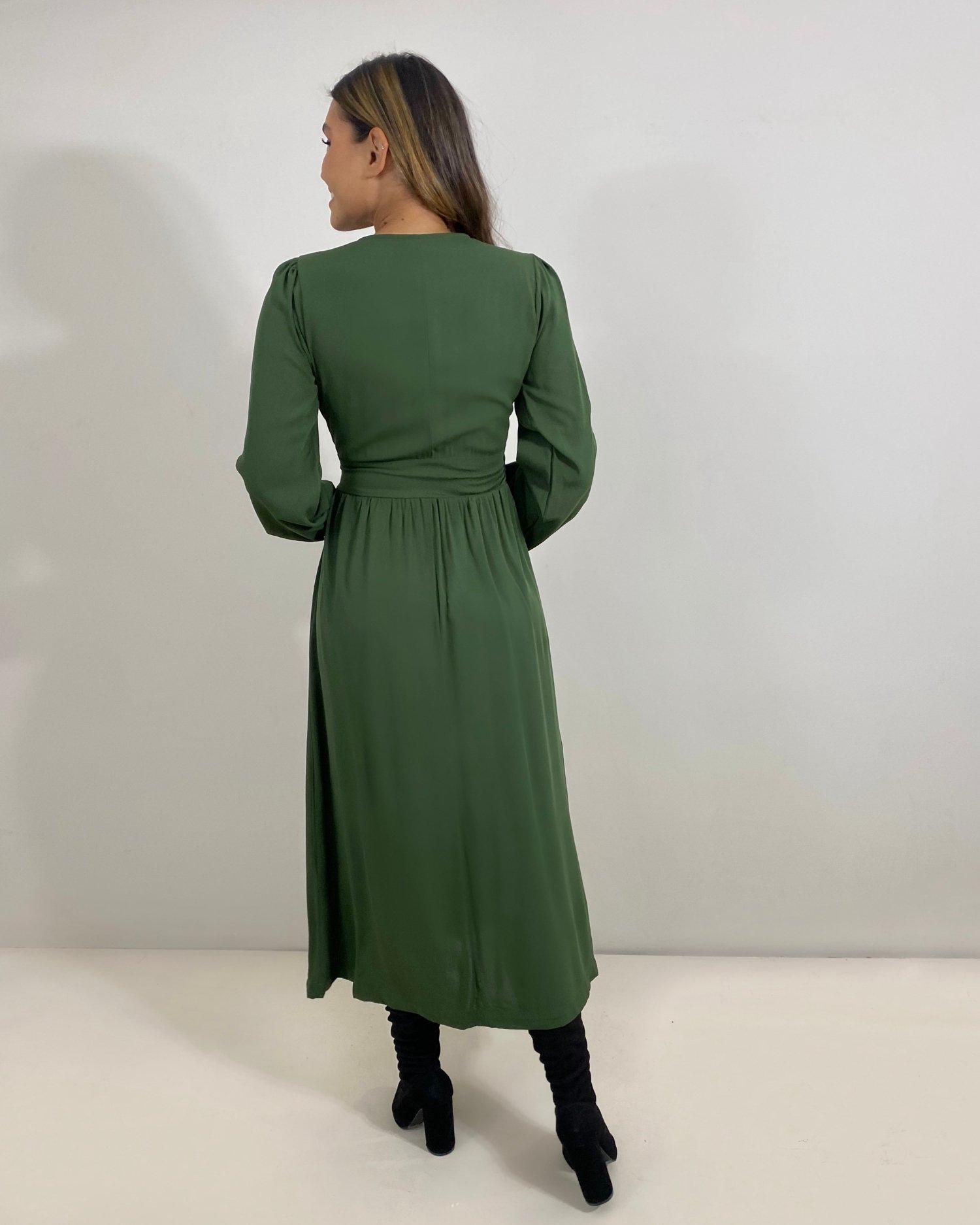 Vestido Clara - Verde Militar - Imagem 5
