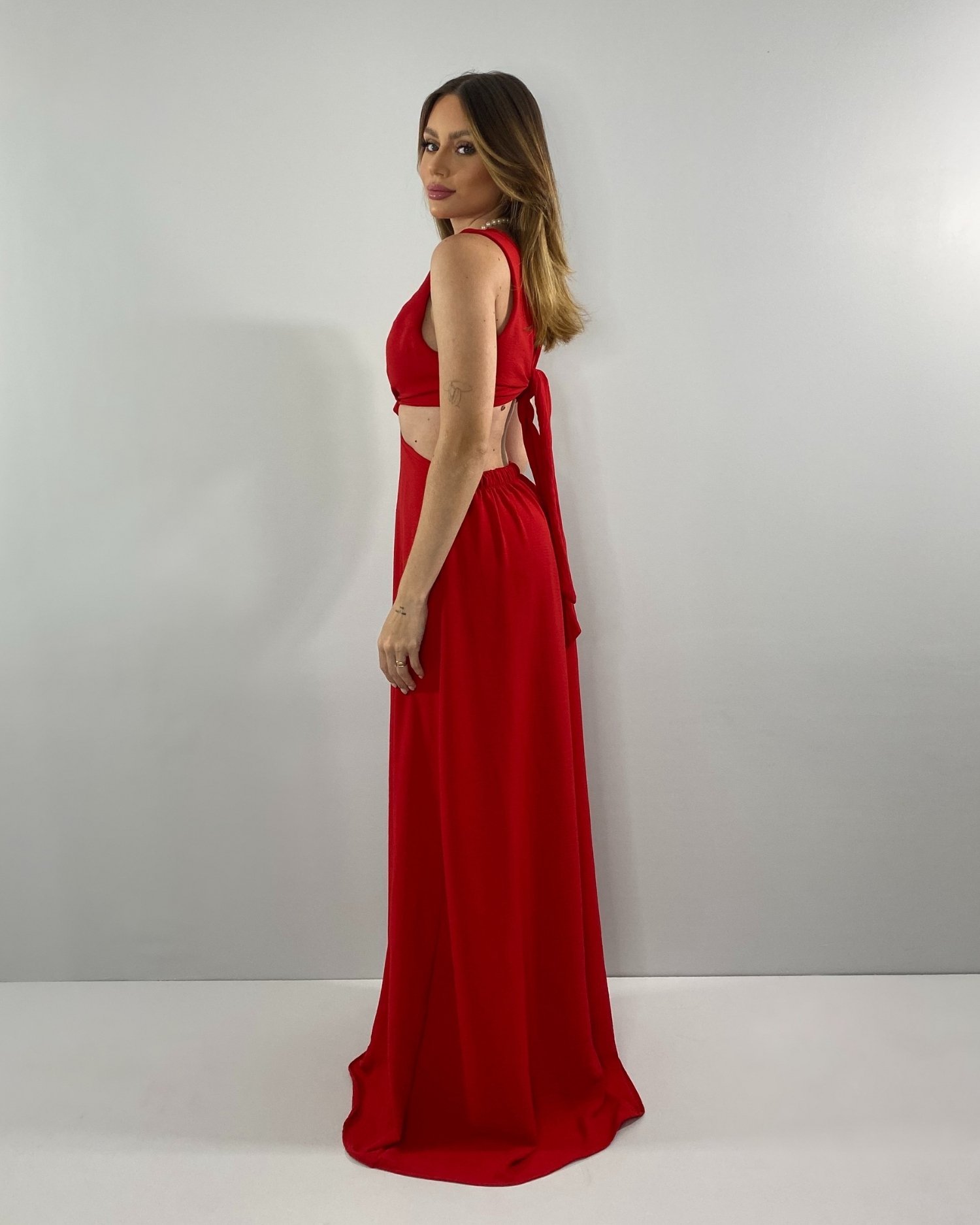 Vestido Emma - Vermelho - Imagem 4
