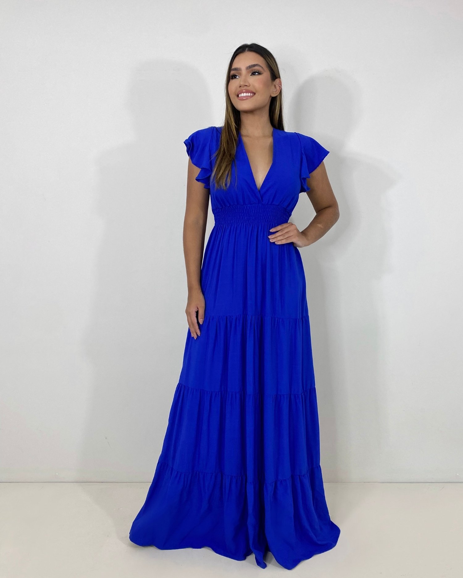 Vestido Laís Longo - Azul Royal