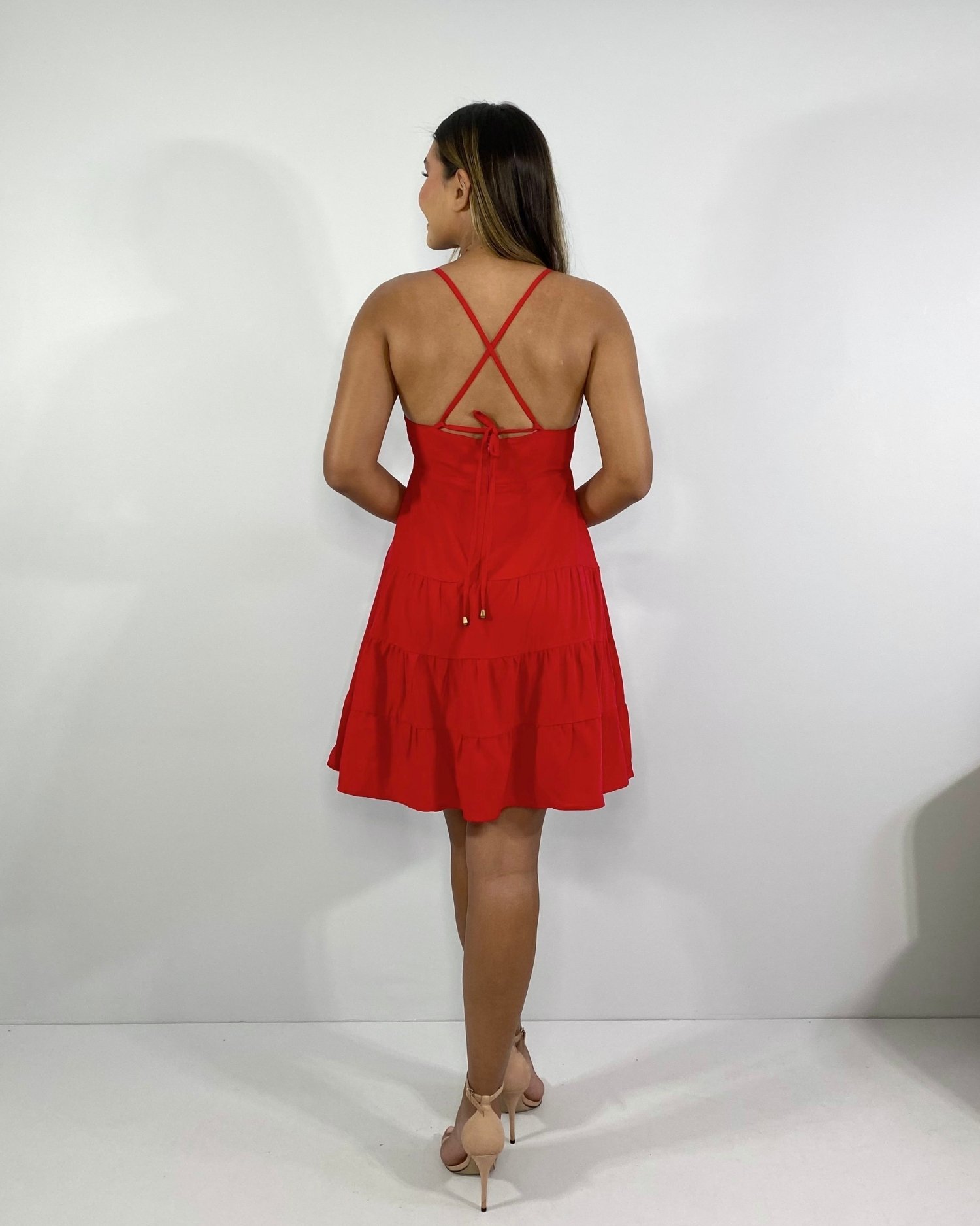 Vestido Chloe - Vermelho - Imagem 4