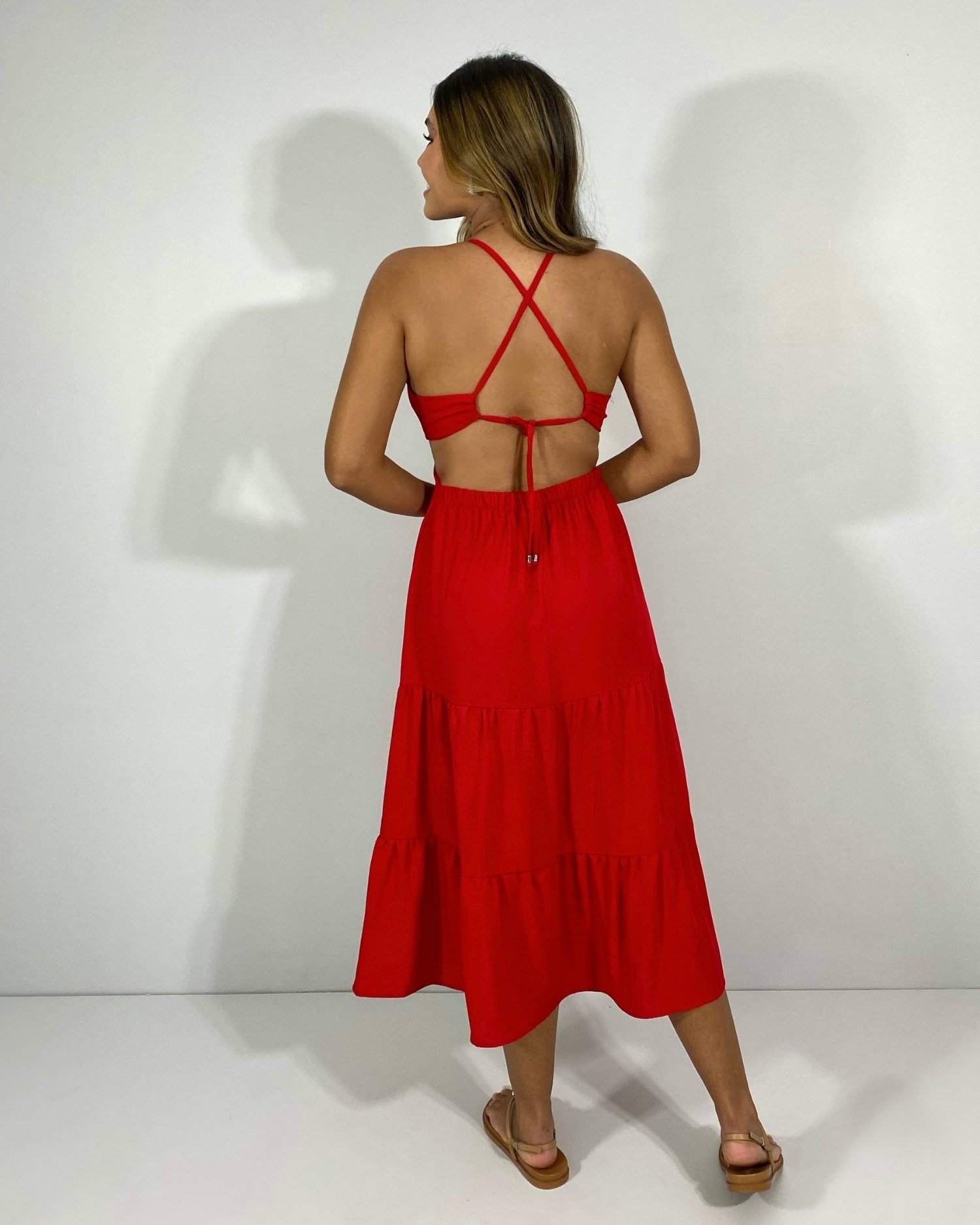 Vestido Chiara - Vermelho - Imagem 3