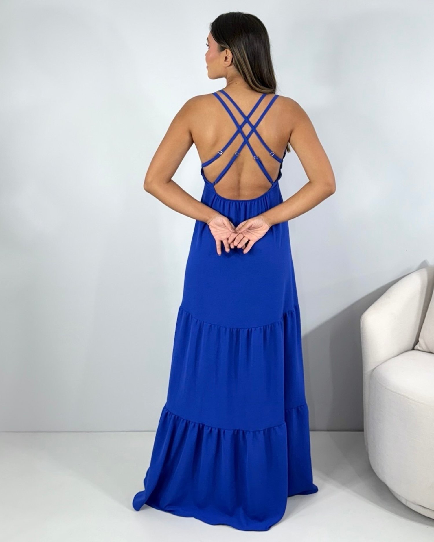 Vestido Noely - Azul Royal - Imagem 5