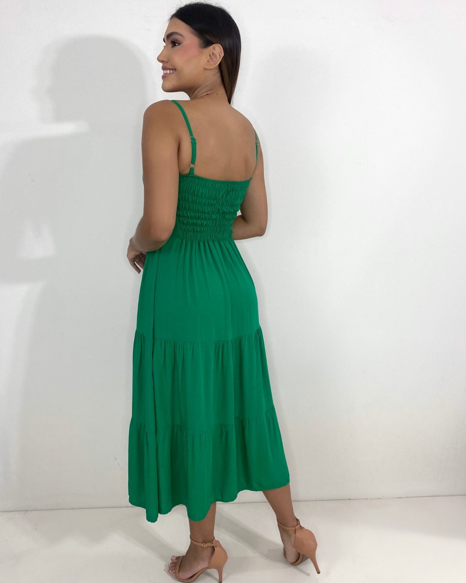 Vestido Jéssica Midi - Verde Bandeira - Imagem 3