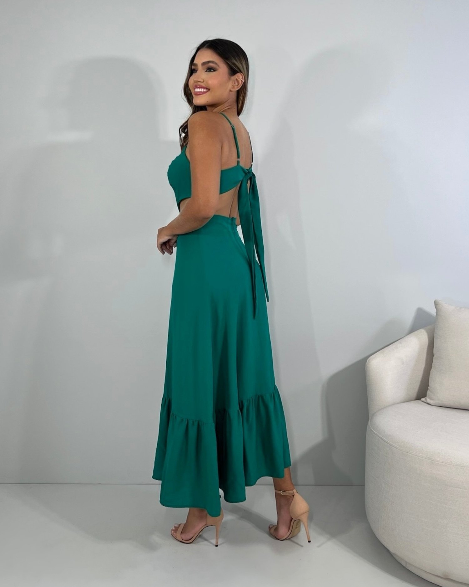 Vestido Aurora - Verde Amazônia - Imagem 4