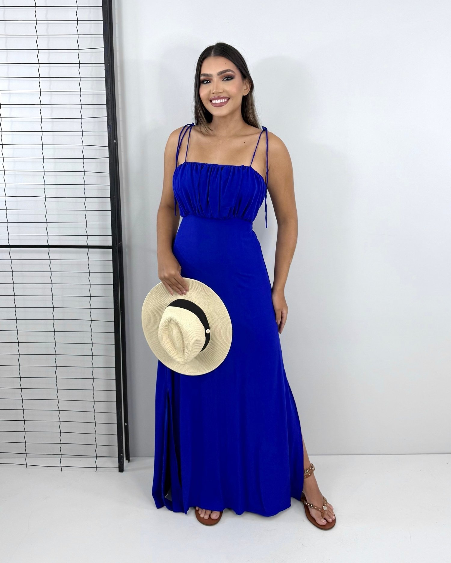 Vestido Drica Longo - Azul Royal