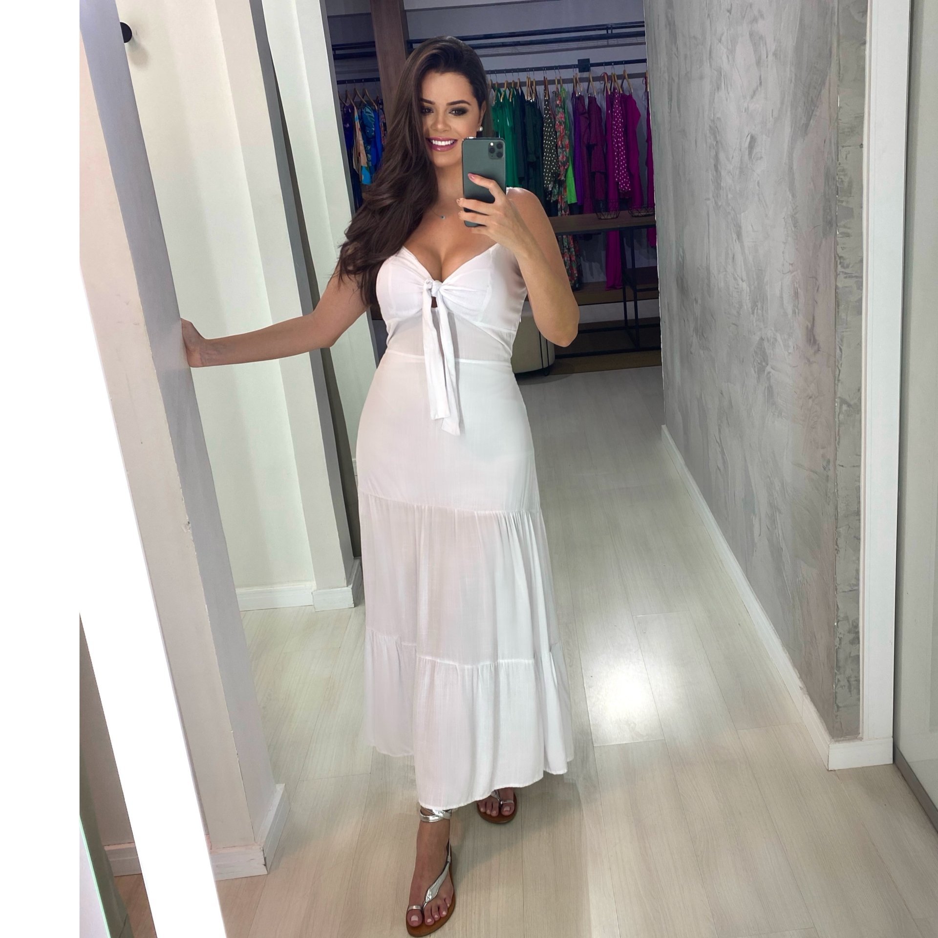 Vestido Camila Midi - Branco
