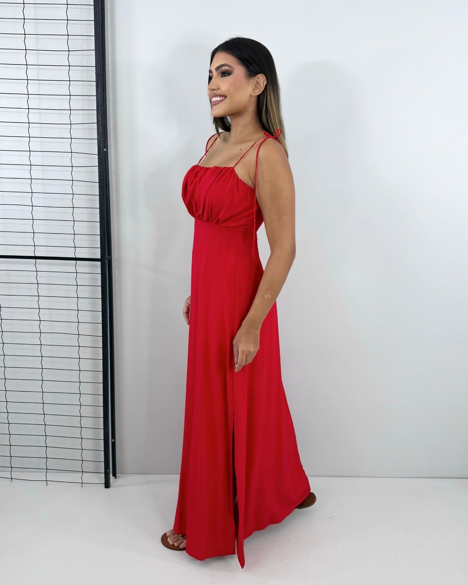Vestido Drica Longo - Vermelho - Imagem 4