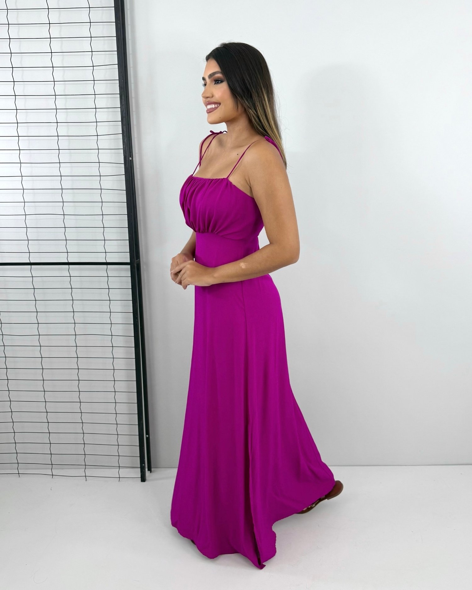 Vestido Drica Longo - Fúcsia - Imagem 4