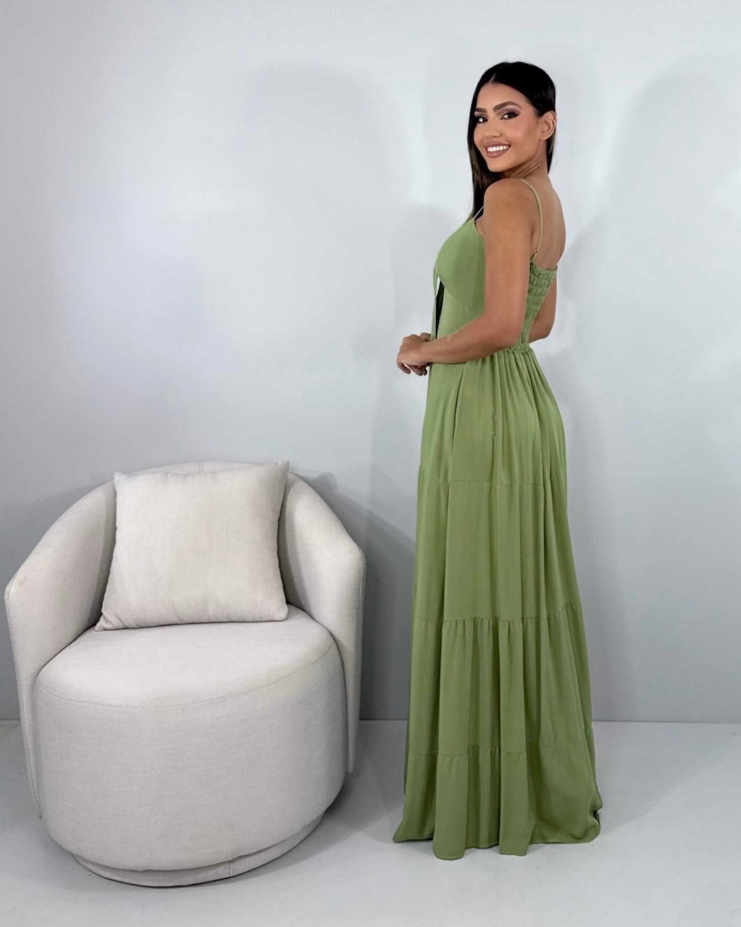 Vestido Camila - Folhagem - Imagem 3