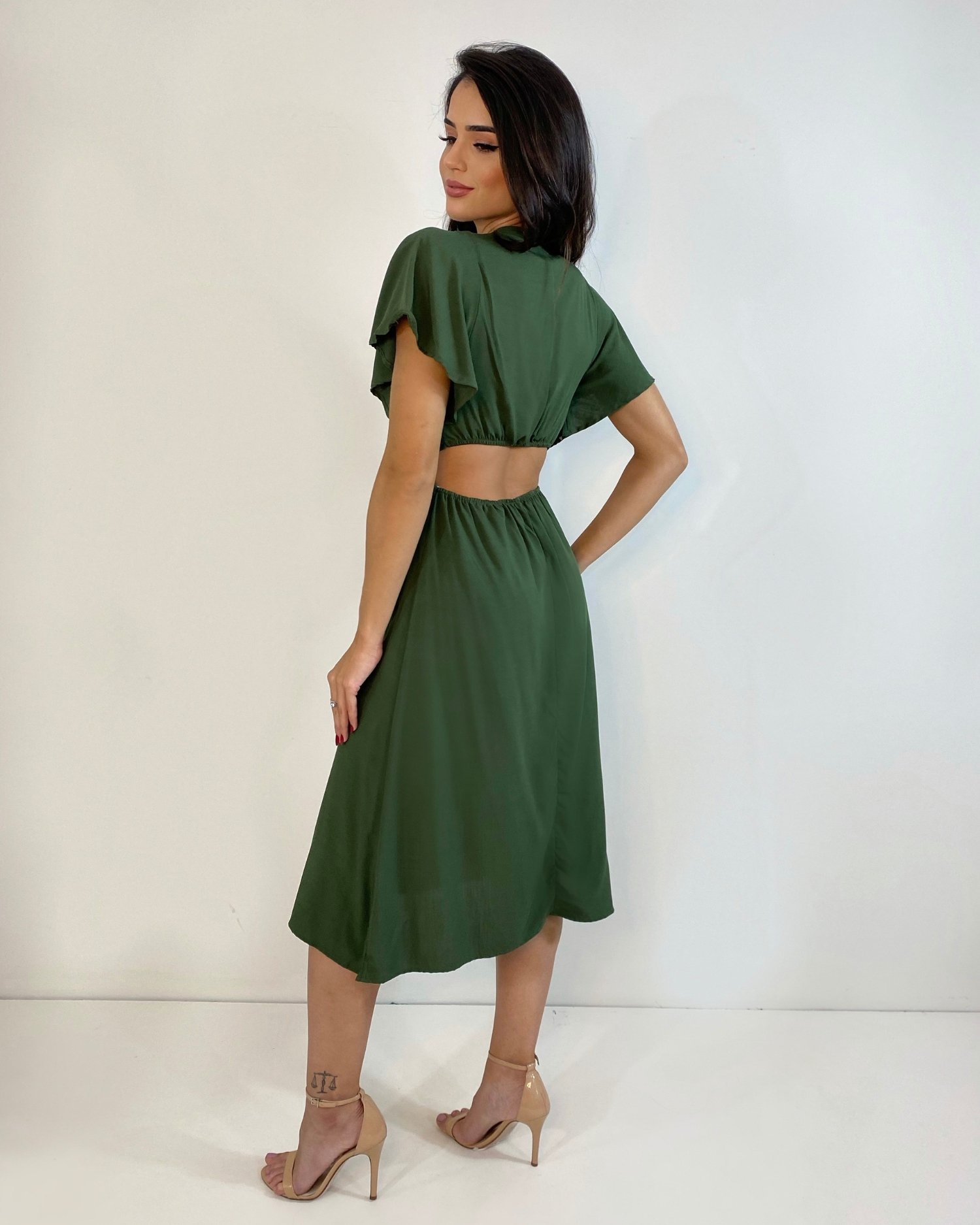 Vestido Ariane - Verde Militar - Imagem 4