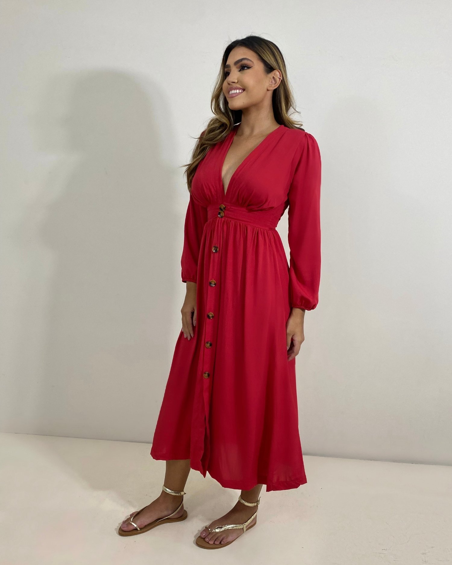 Vestido Clara - Vermelho - Imagem 5