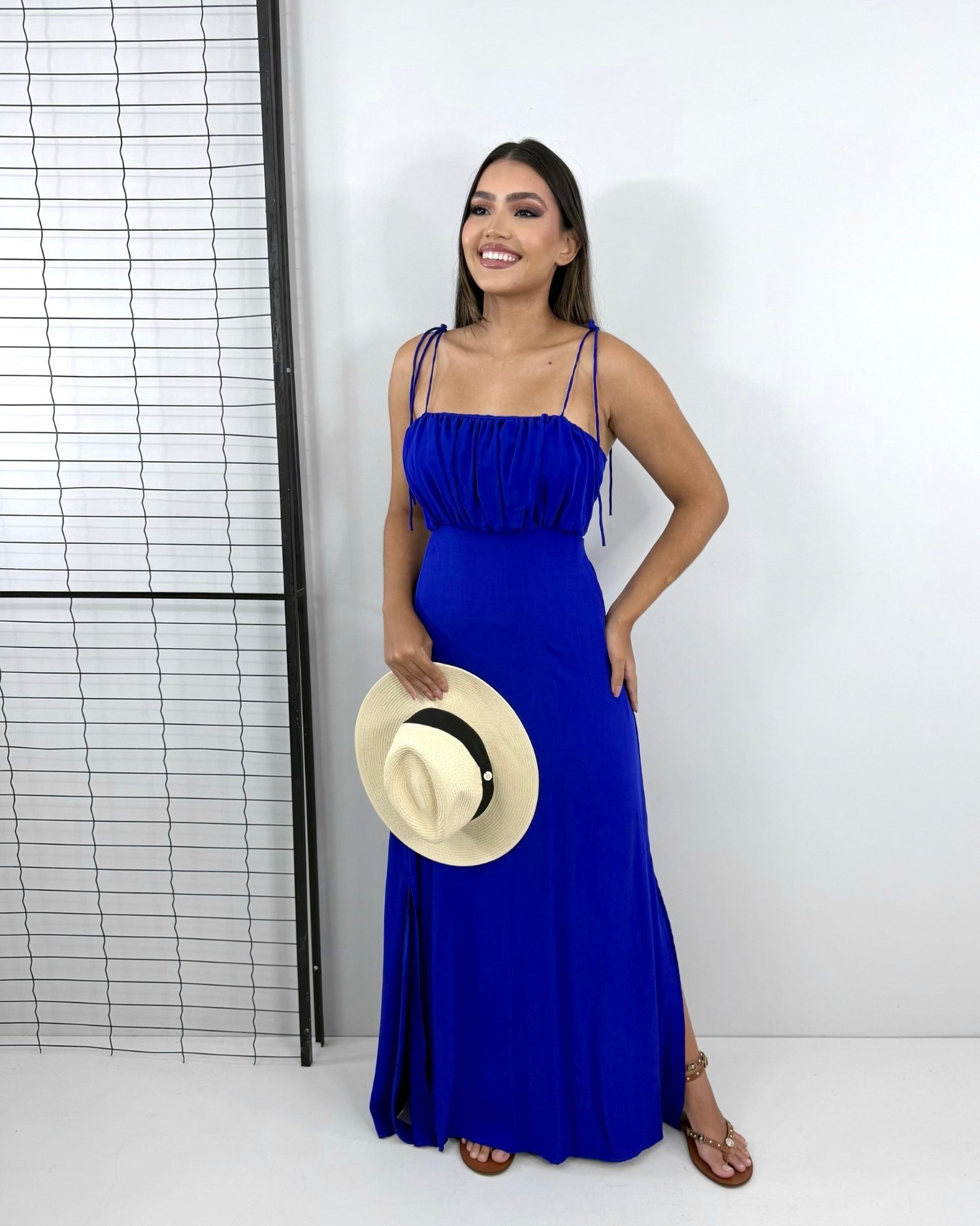 Vestido Drica Longo - Azul Royal - Imagem 2