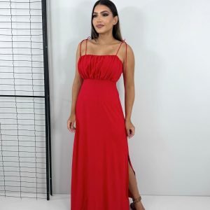 Vestido Drica Longo - Vermelho