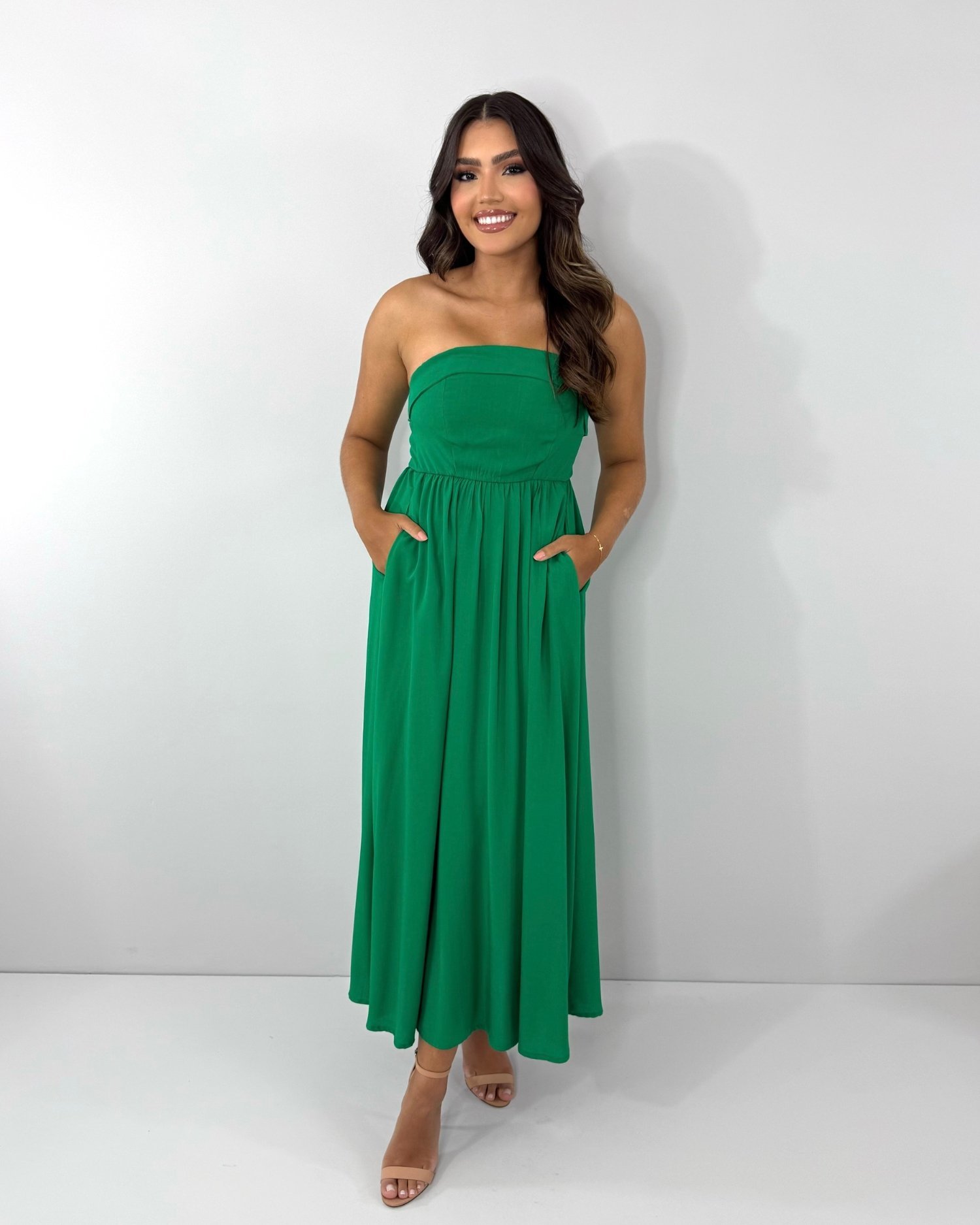 Vestido Perla - Verde Bandeira