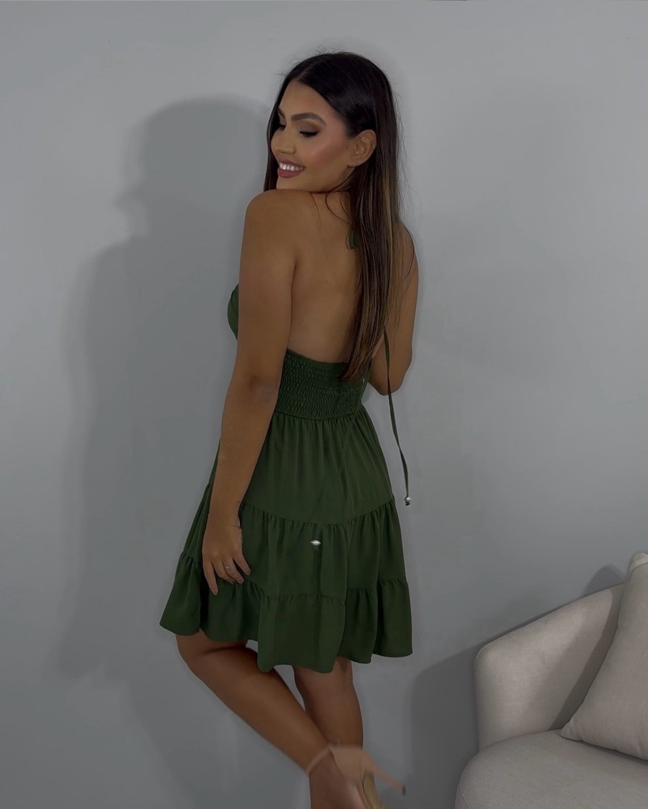 Vestido Sakura - Verde Militar - Imagem 2