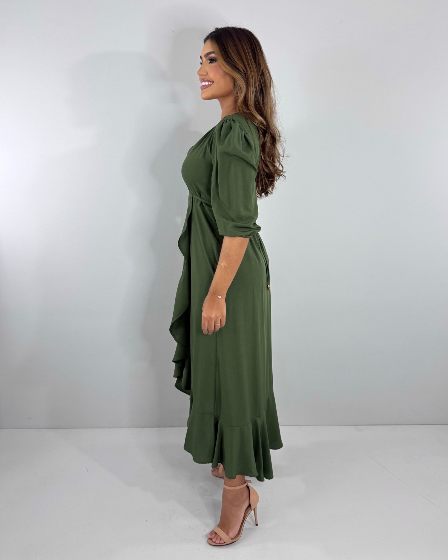 Vestido Berenice - Verde Militar - Imagem 4
