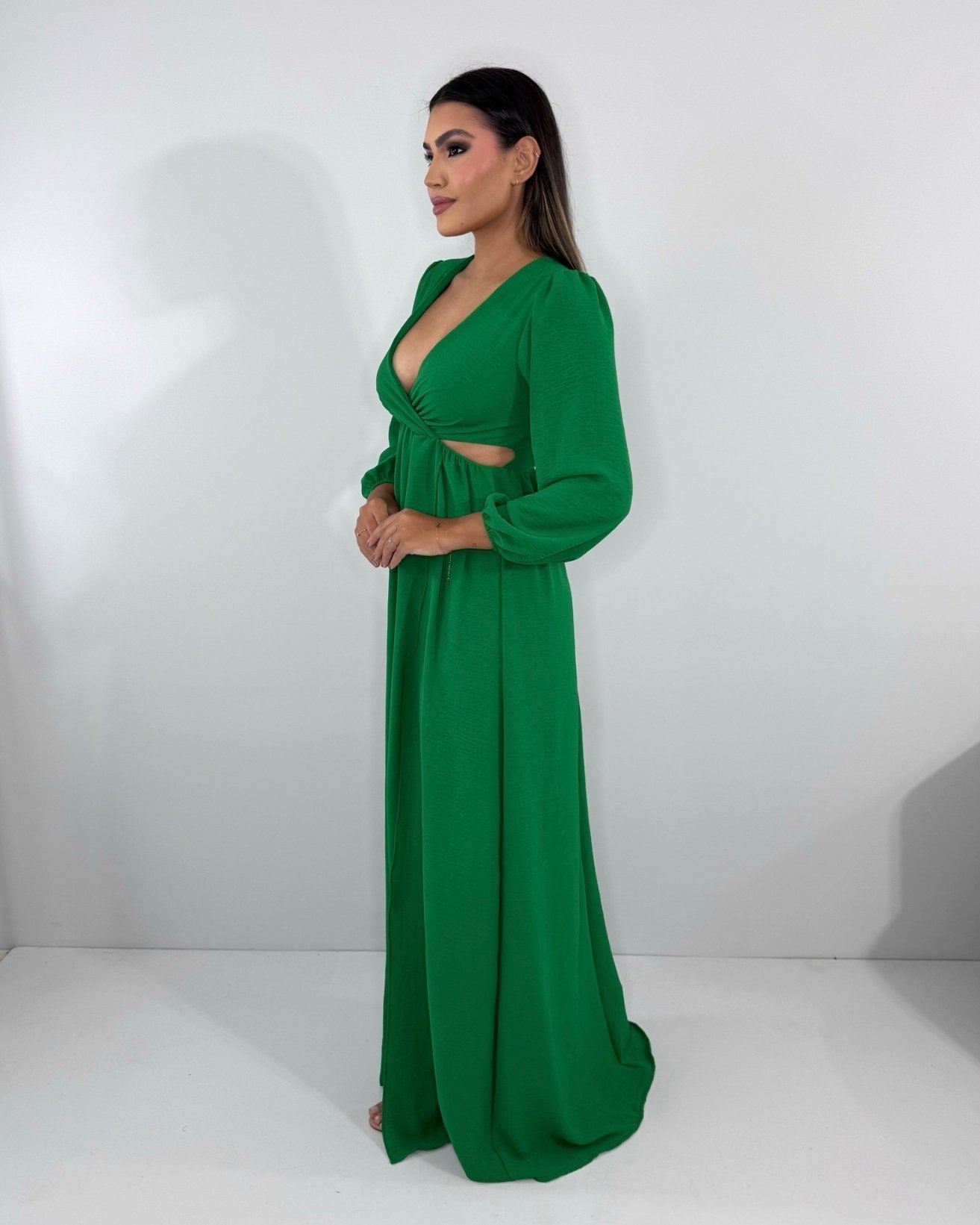 Vestido Magda - Verde Bandeira - Imagem 4