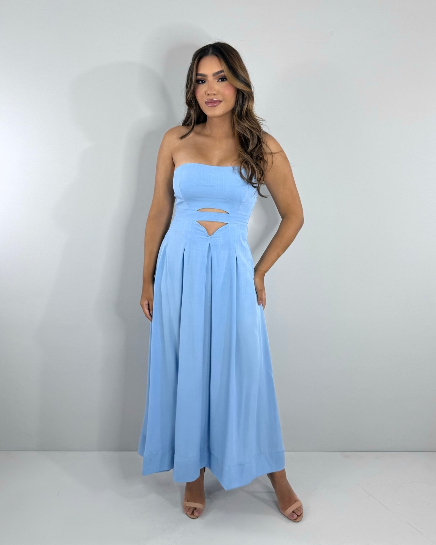 Vestido Maria Flor - Azul Serenity