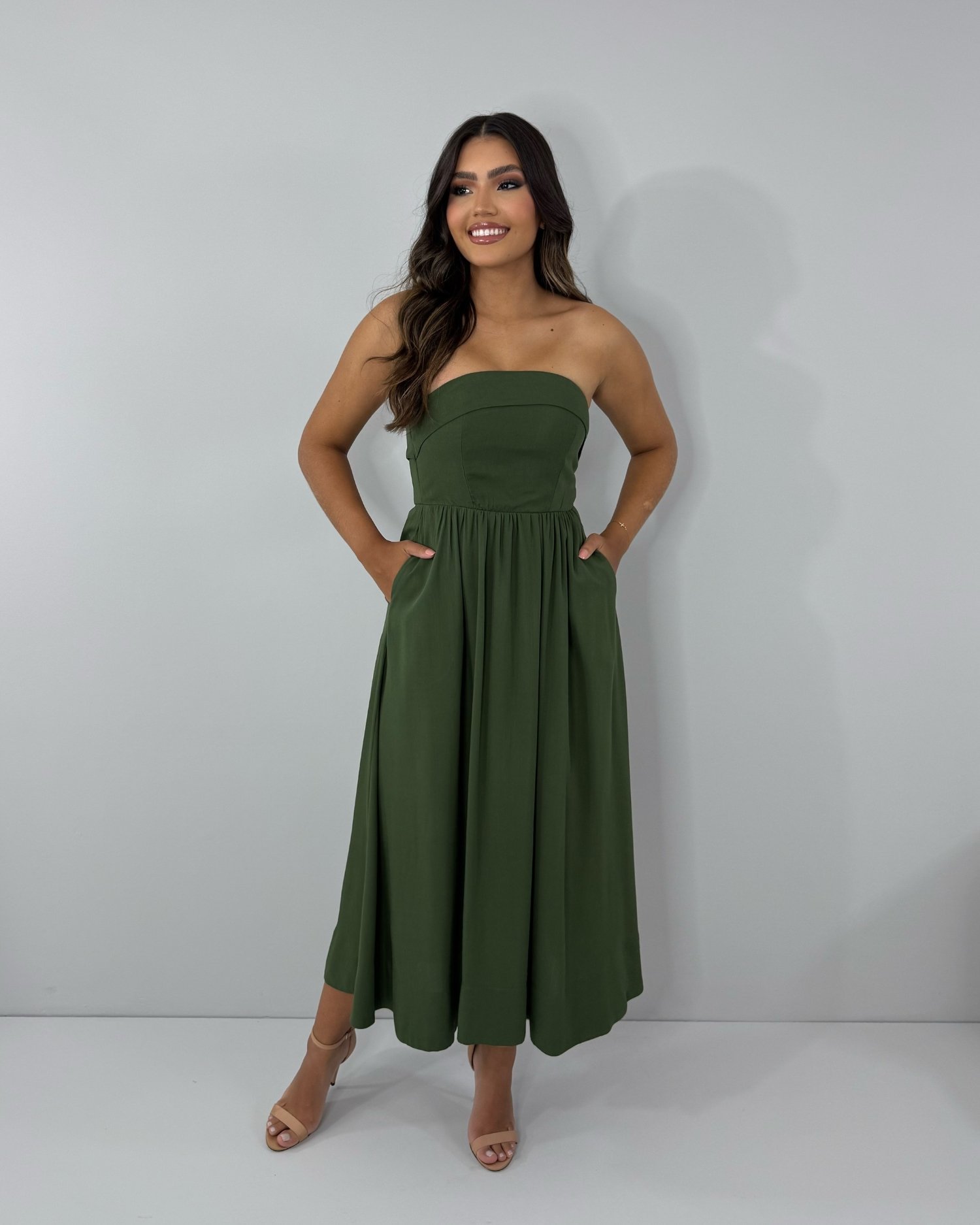 Vestido Perla - Verde Militar - Imagem 3