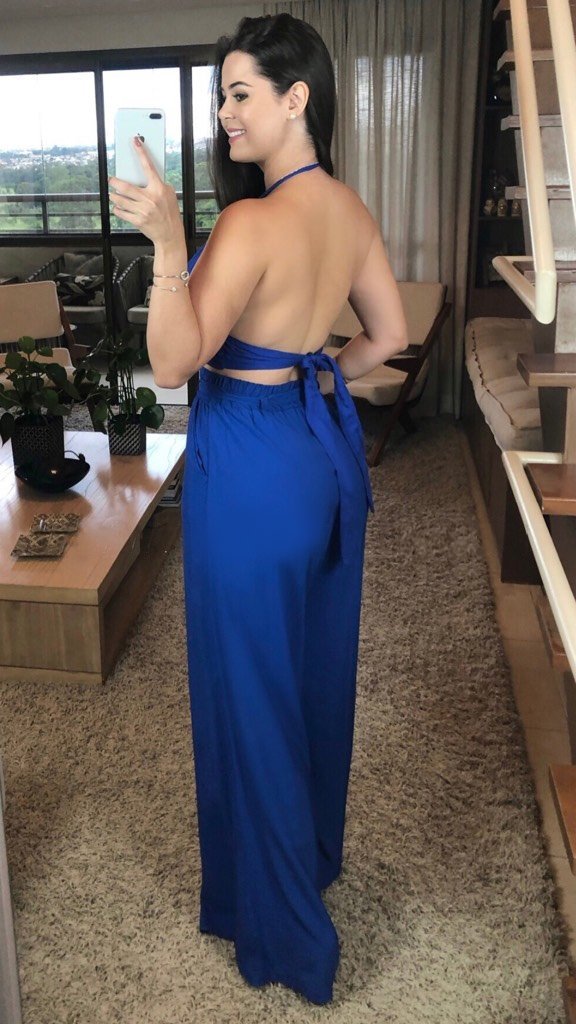 Calça Pantalona - Azul Royal