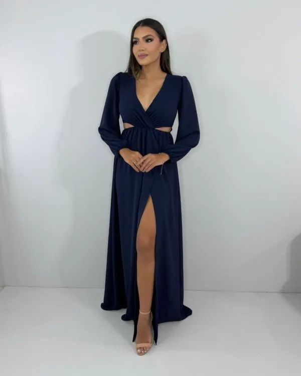 Vestido Magda - Azul Marinho