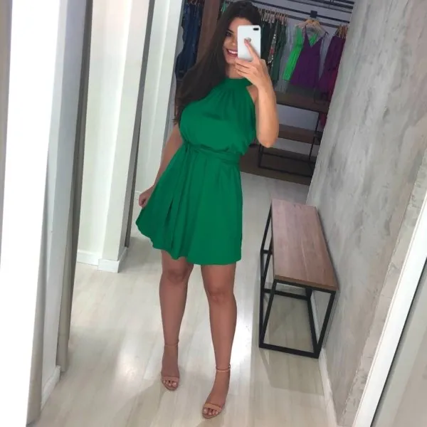 Vestido Daiane - Verde Bandeira