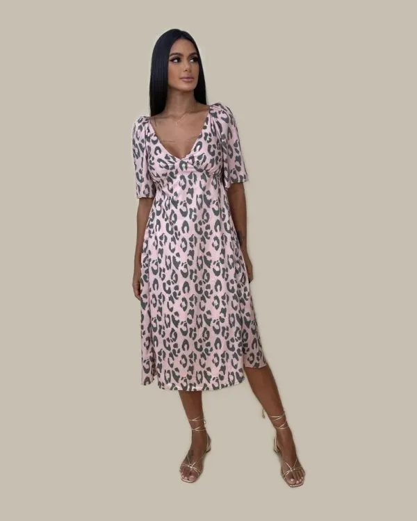 Vestido Núbia - Onça Rosê