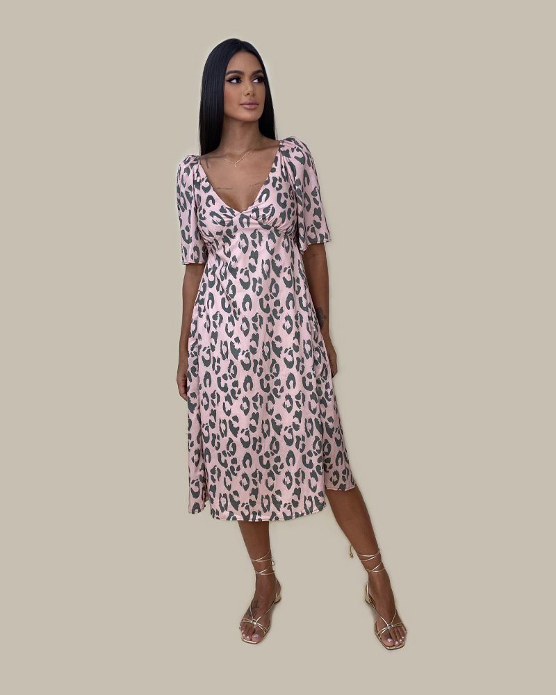 Vestido Núbia - Onça Rosê