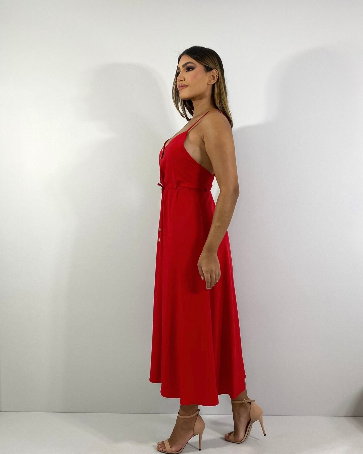 Vestido Felícia - Vermelho - Image 3