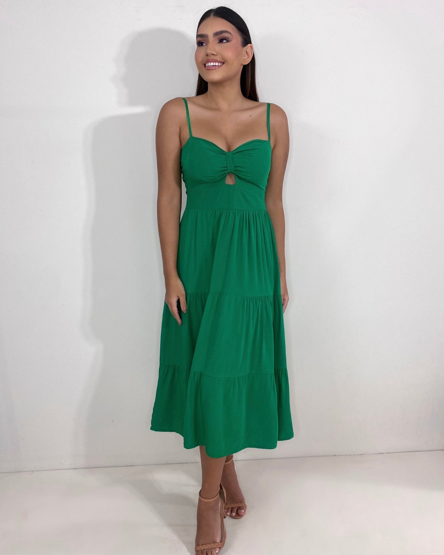 Vestido Jéssica Midi - Verde Bandeira - Image 1