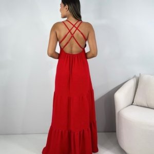 Vestido Noely - Vermelho - Image 3