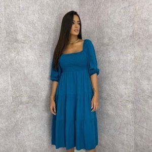 Vestido Juliana - Azul Petróleo - Image 1