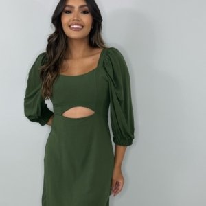 Vestido Yuna - Verde Militar - Image 1