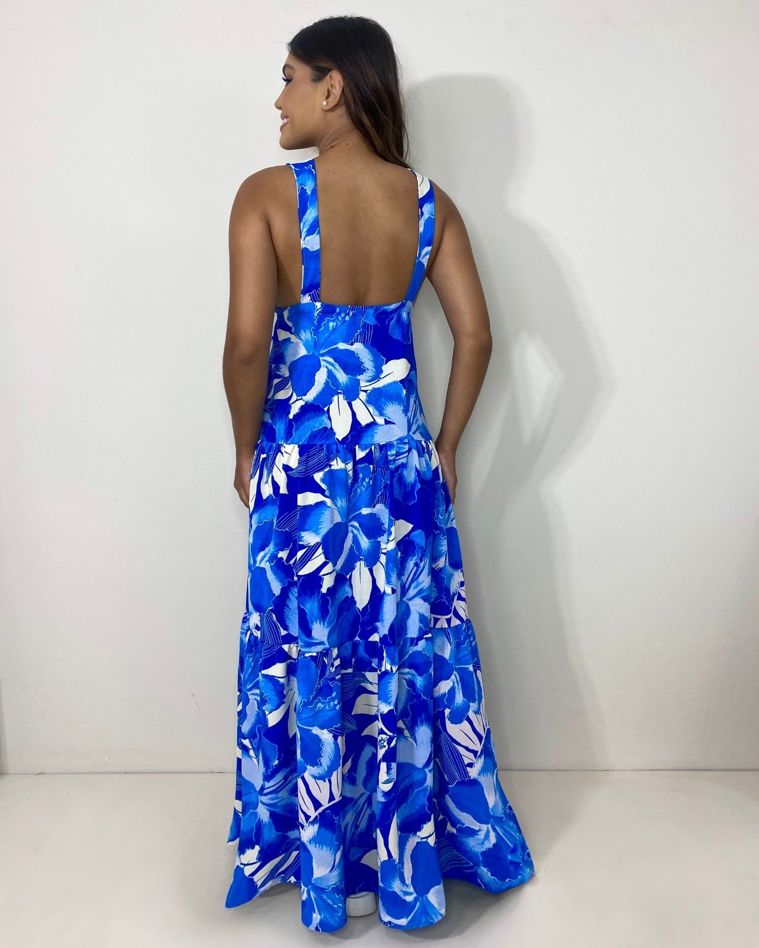 Vestido Ramona - Estampa Floral Azul - Image 3