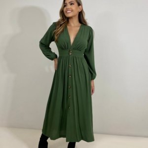 Vestido Clara - Verde Militar - Image 3