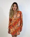 Vestido Marília – Floral Animal Print Amarelo
