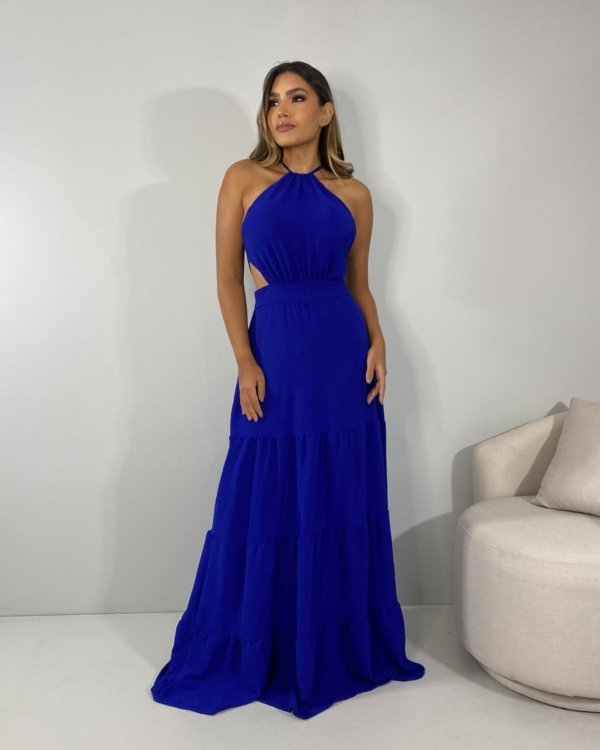 Vestido Estefane Longo - Azul Royal