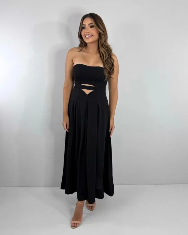 Vestido Maria Flor - Preto