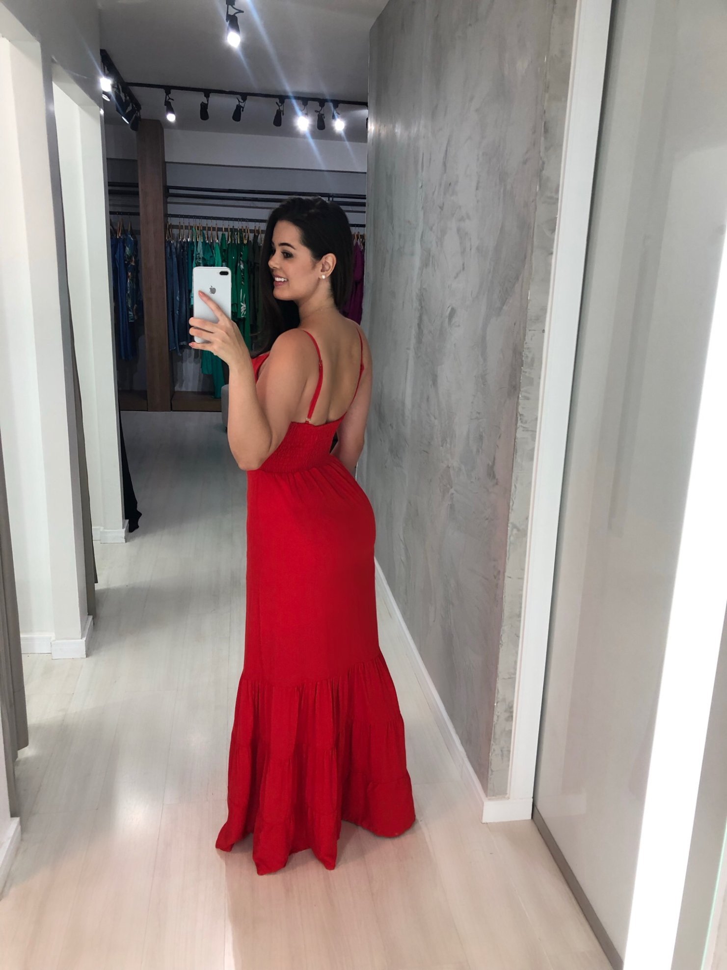 Vestido Jéssica Longo - Vermelho - Image 3