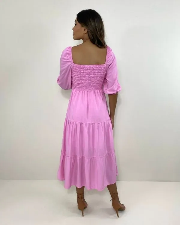 Vestido Juliana - Rosa Bebê