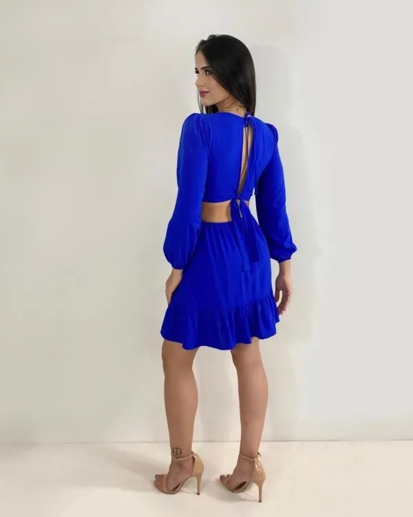 Vestido Cláudia - Azul Royal