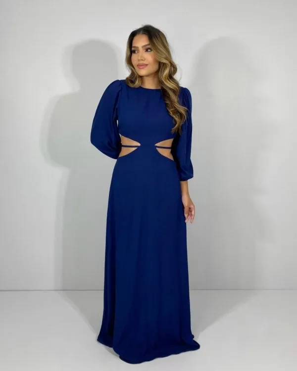 Vestido Giza - Azul Marinho