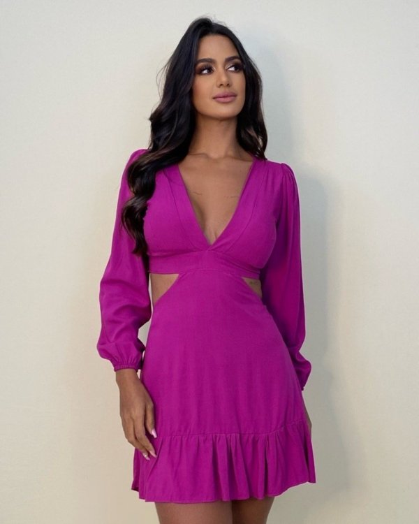 Vestido Cláudia - Fúcsia