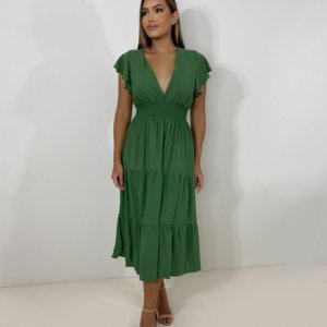 Vestido Laís Midi - Verde Militar - Image 2