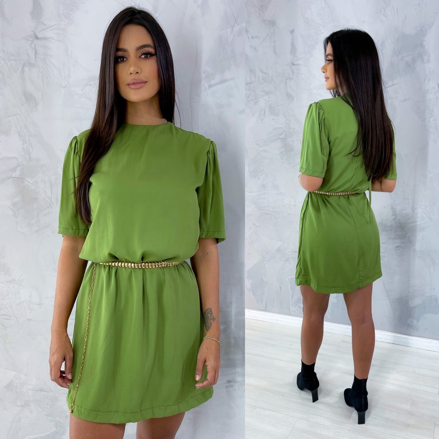 Vestido Elis - Folhagem - Image 1