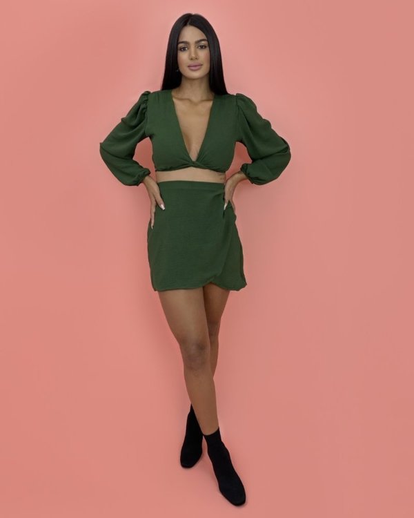 Cropped Simone - Verde Militar